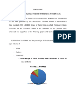 Grade 11 HUMSS: Presentation, Analysis and Interpretation of Data