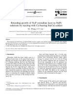 Retarding Growth of Ni3P Xalline Layer in Ni Substrate by Reacting With Cu Bearing SN Solders