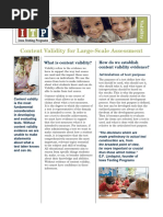 Content Validity For Large-Scale Assessment: What Is Content Validity? How Do We Establish Content Validity Evidence?