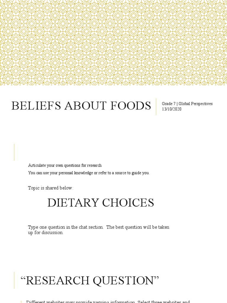 Beliefs About Foods4 PDF