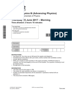 Question Paper Unit h557 01 Fundamentals of Physics PDF