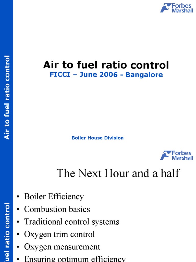 Air to fuel ratio control Combustion Boiler