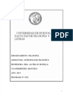 Antropología Filosófica UBA 2015