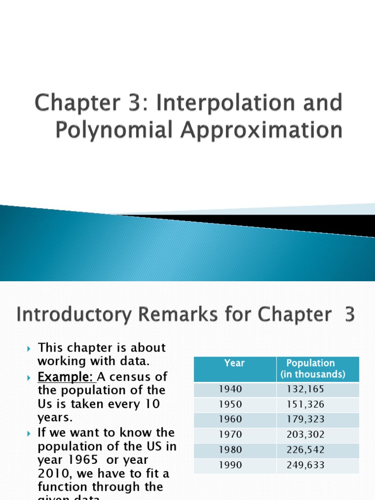 Lecture3 1 PDF | PDF | Interpolation | Polynomial