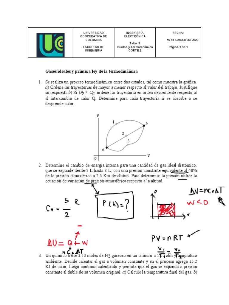 Termodinámica: Gases Ideales y Leyes | PDF | Gases | Calor