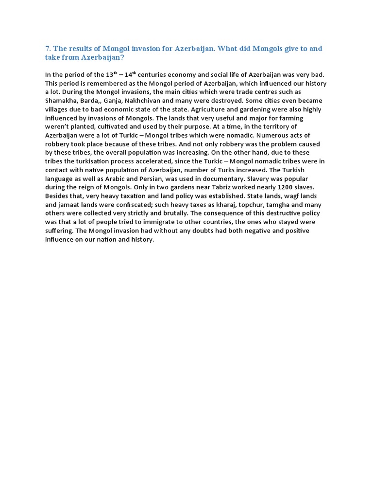 Mongol Invasion | PDF