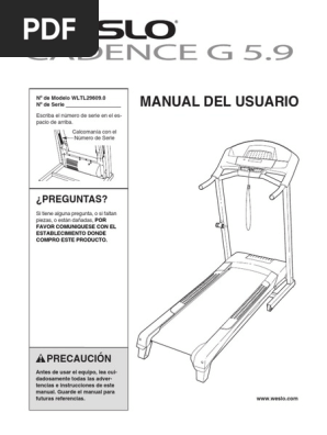 Weslo cadence g 5.9 manual español deals
