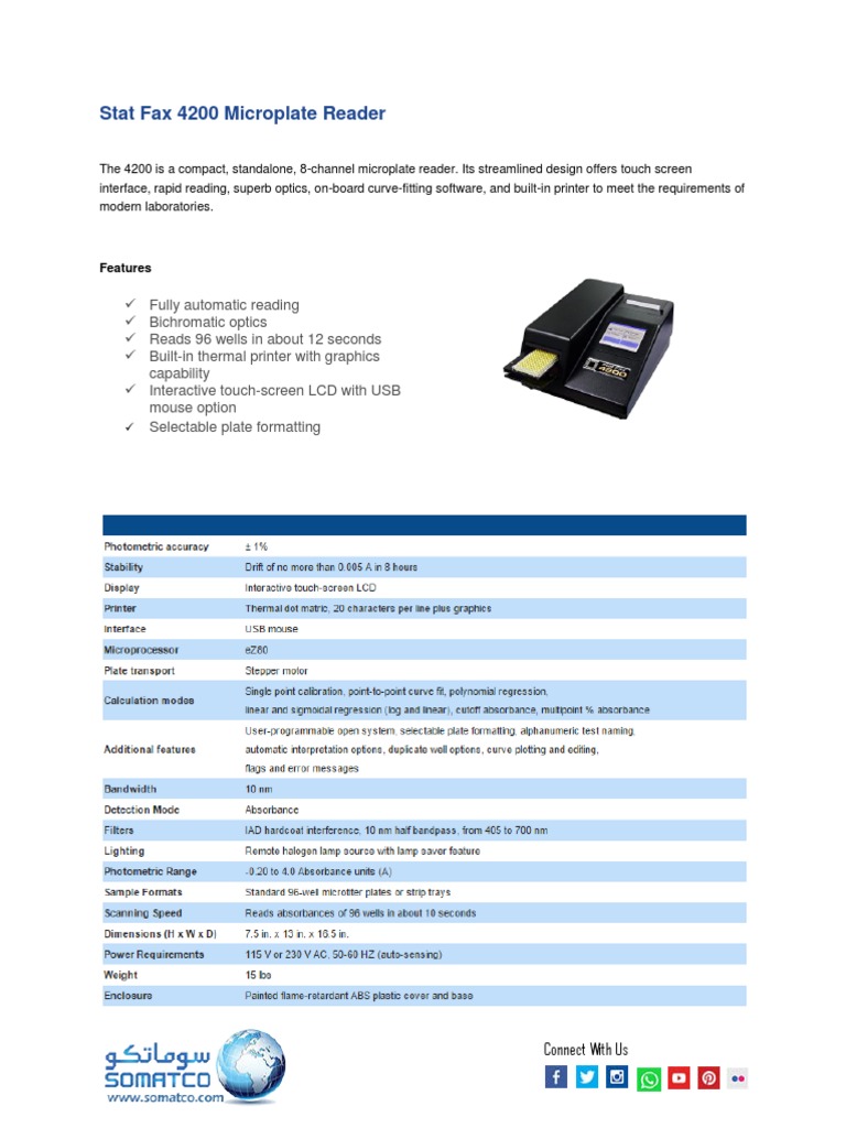 Stat Fax 4200 Microplate Reader Overview | PDF | Computers