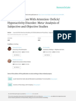 Sleep in Children With Attention-Deficit/ Hyperactivity Disorder: Meta-Analysis of Subjective and Objective Studies