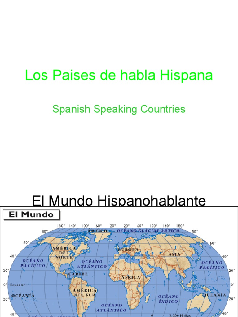 Países de Habla Hispana y Sus Banderas | PDF | Viajes y turismo ...