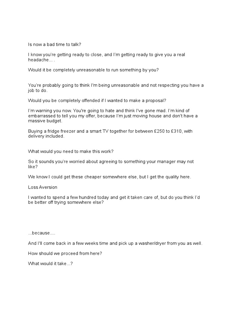 Negotiation Script PDF