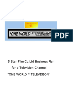 5 Star Film Co - LTD Business Plan For A Television Channel "One World Television"