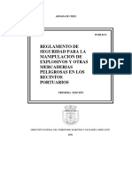 Reglamento de Seguridad para La Manipulacion de Explosivos y Otras Mercaderia Peligrosas en Los Recintos Portuarios