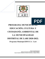 Programa Educación Ambiental Lari 2020-2022