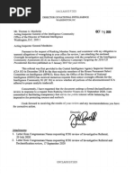 DNI Referral On Nunes Report To ICIG