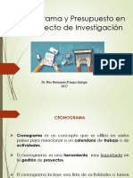 Cronograma y Presupuesto Proyecto de Investigacion PDF