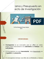 Cronograma y presupuesto en proyecto de investigación