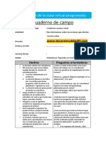 Cuaderno de Campo para el monitoreo a los docentes en la eduacion a distancia