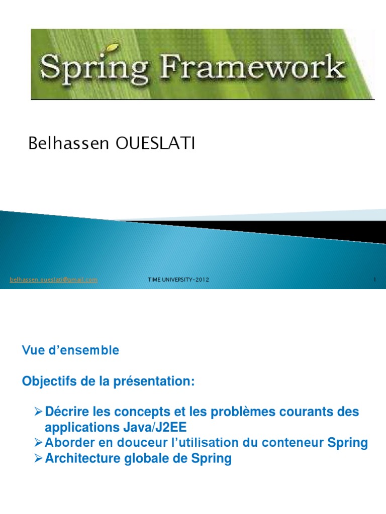 Problématiques et solutions avec Spring | PDF | Plateforme Java | Java ...