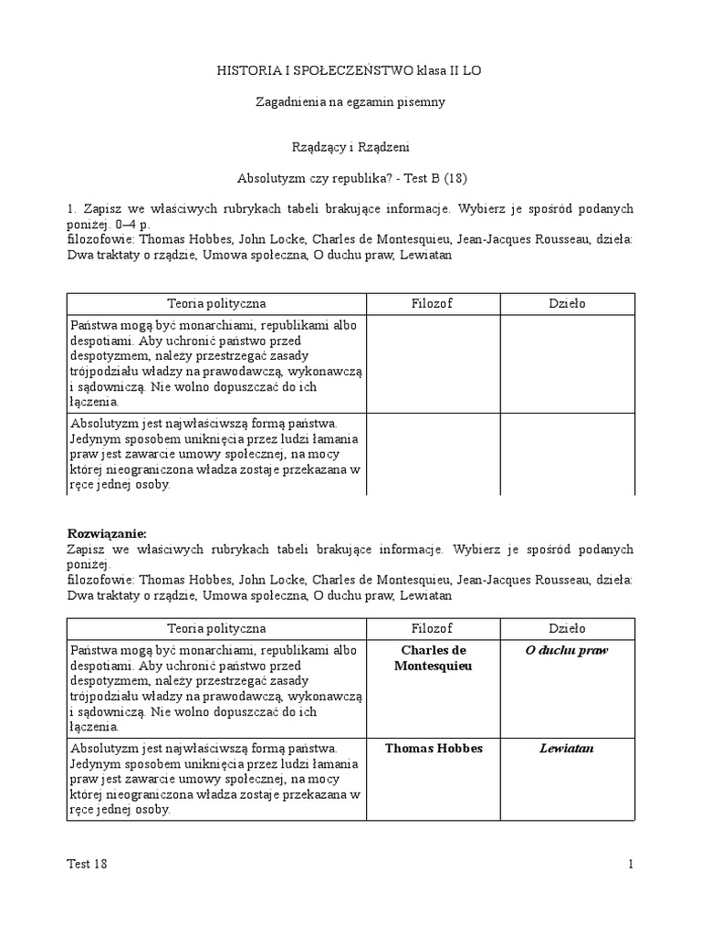 Historia I Spoleczenstwo Ii Lo 18