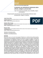 Autopercepção de Pessoas Com Deficiência Intelectual Sobre Deficiência, Estigma e Preconceito