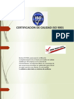 Certificacion de Calidad Iso 9001