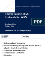 Energy-Saving MAC Protocols For WSN: Xiaojuan Chao Weiwei Wu Supervisor: Dr. Waltenegus Dargie
