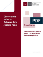 UNL - FCJS - Observatorio Reforma Justicia Penal - Primer Informe - Junio 2015