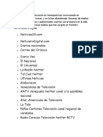 Los Medios de Comunicación en Venezuela Han Incursionado en Internet Desde Sus Inicios