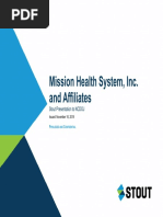 Mission Health Fairness Opinion Presentation To NCDOJ (Redacted)