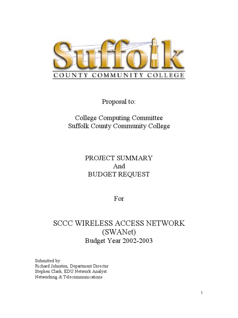 SCCC Wireless Access Network Proposal | PDF