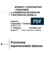 Comparar y Contrastar Funciones exponenciales básicas Version 2013