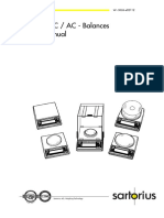 Sartorius LC / AC - Balances Service Manual: Sartorius AG, Weighing Technology