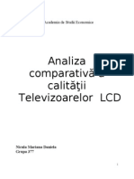 Analiza Comparativa a Calitatii Televizoarelor LCD