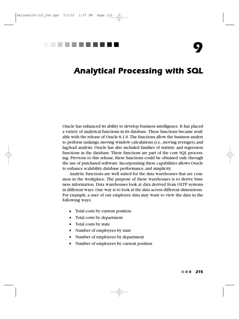 Funciones Analiticas Con Oracle | PDF | Oracle Database | Databases