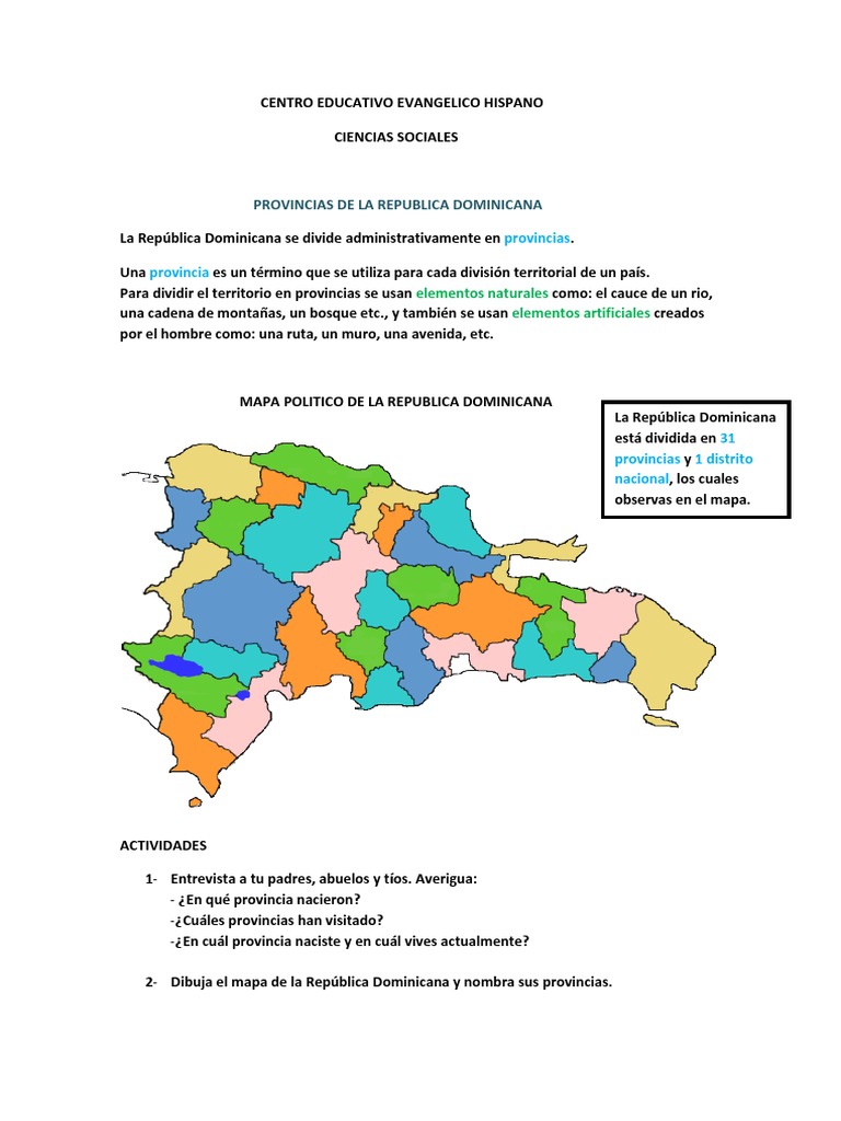 Provincias de la República Dominicana | PDF