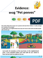 Evidence: Blog "Pet Peeves"