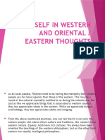 The Self in Western and Oriental / Eastern Thoughts