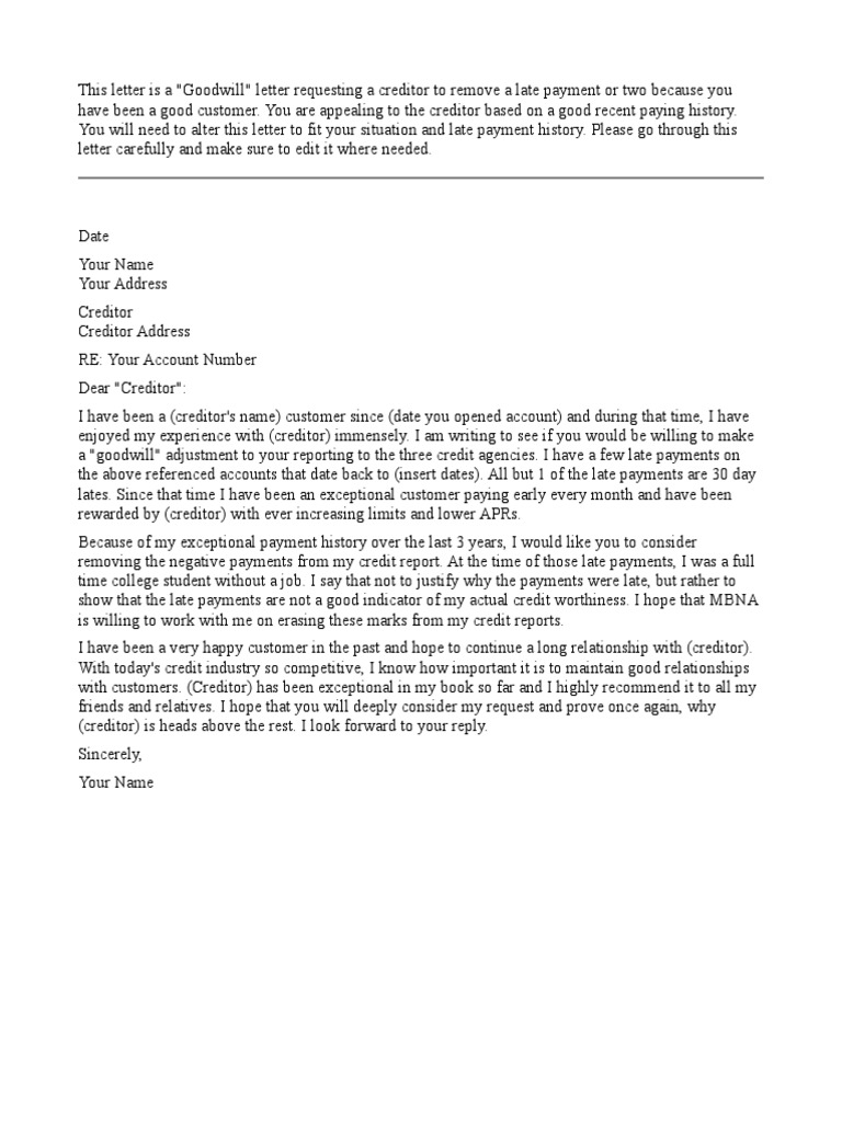Goodwill Template Letter | PDF | Career & Growth | Finance & Money ...