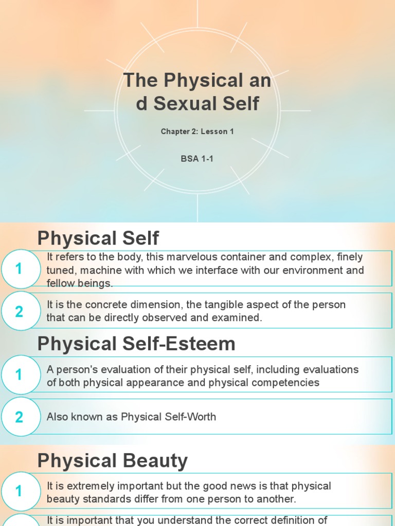 Understanding Physical and Sexual Self | PDF | Physical Attractiveness ...