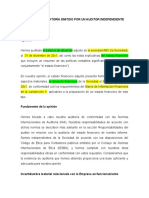 NIA 805 - 1 Solo Est. Financiero - Marco de Información Con Fines Generales - Incertidumbre Empresa en Func.