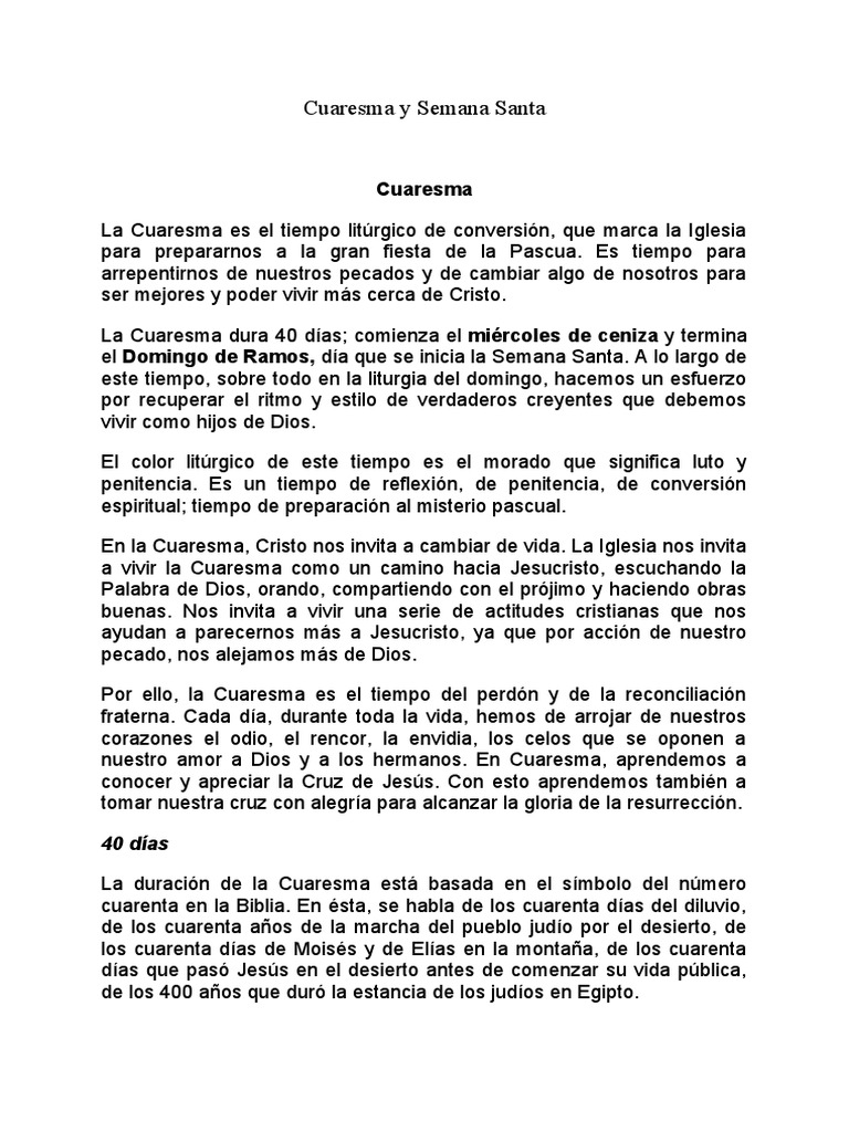 Cuaresma y Semana Santa 2025 | PDF | Prestado | Pascua de Resurrección