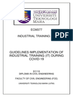 Special Guideline Industrial Training ECM377 - COVID19 PDF