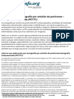 PET - TC (Tomografía Por Emisión de Positrones - Tomografía Computada) PDF