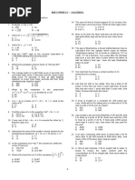 Mecorrel1 - Algebra: Instruction: Solve The Following Problem