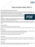 Tomografía Por Emisión de Fotón Simple - SPECT y SPECT-TC - Aula de Pacientes PDF