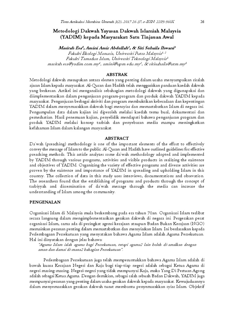 Pendekatan Dakwah Yadim  PDF