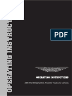 Ashdown Amplifier Operating Instructions