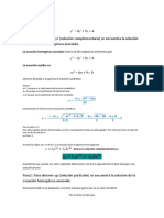 Ejemplos de Solución de Ecuaciones Diferenciales No Homogéneas