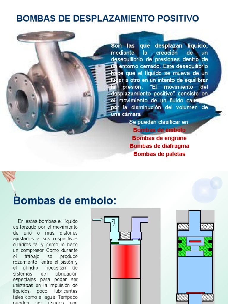 Bombas de Desplazamiento Positivo | PDF | Bomba | Engranaje